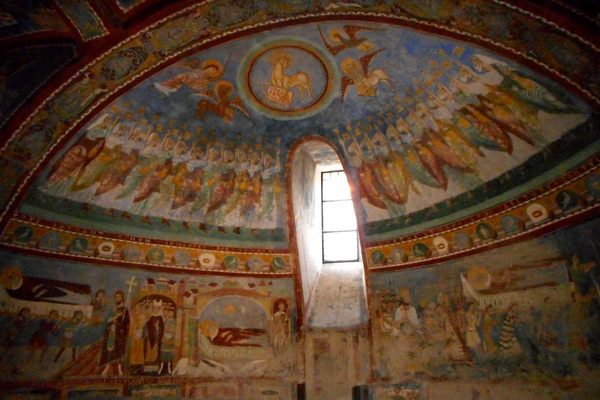 The apocalypse scene in the central apse