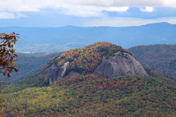 Looking Glass Rock seen from the Looking Glass Rock Overlook on the Blue Ridge Parkway