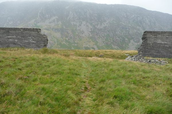  The breach in the dam wall.